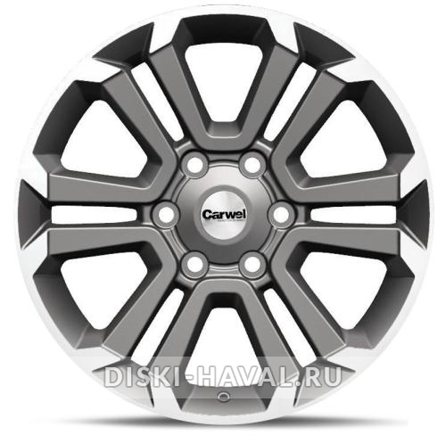 Диск Carwel Лиард серый с полировкой