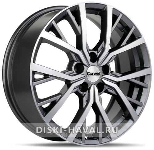 Диск Carwel Тур серый с полировкой