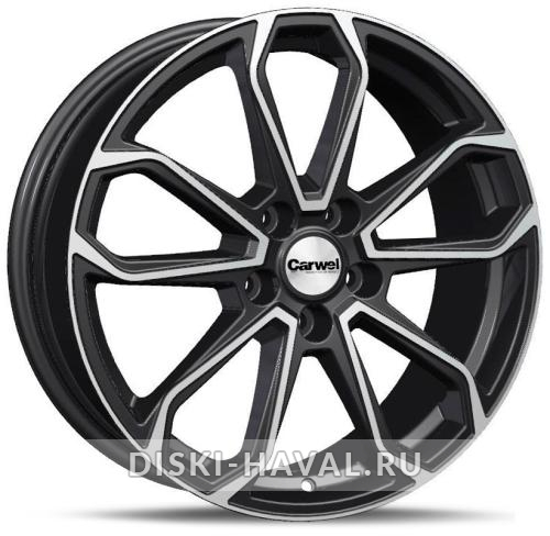 Диск Carwel Юкон черный с полировкой