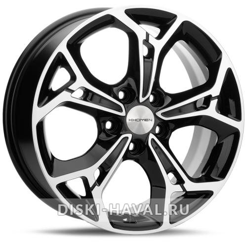 Диск Khomen Wheels KHW1702 черный с полировкой