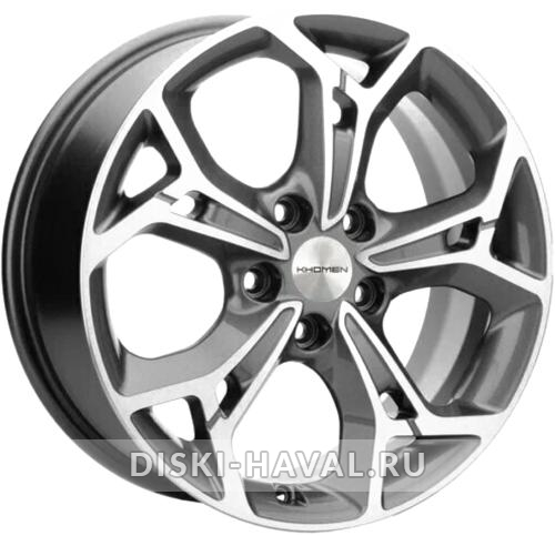 Диск Khomen Wheels KHW1702 серый с полировкой