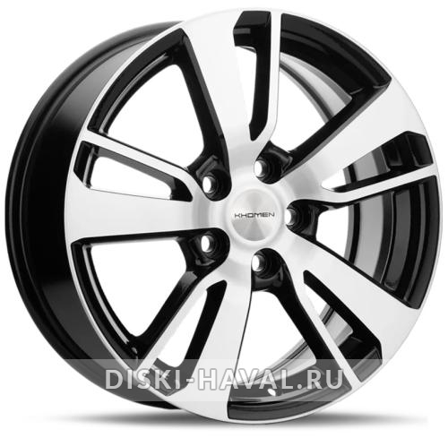 Диск Khomen Wheels KHW1704 черный с полировкой