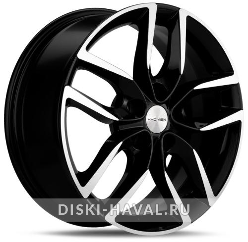 Диск Khomen Wheels KHW1708 черный с полировкой