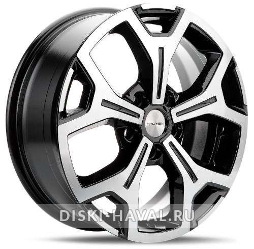 Диск Khomen Wheels KHW1710 черный с полировкой