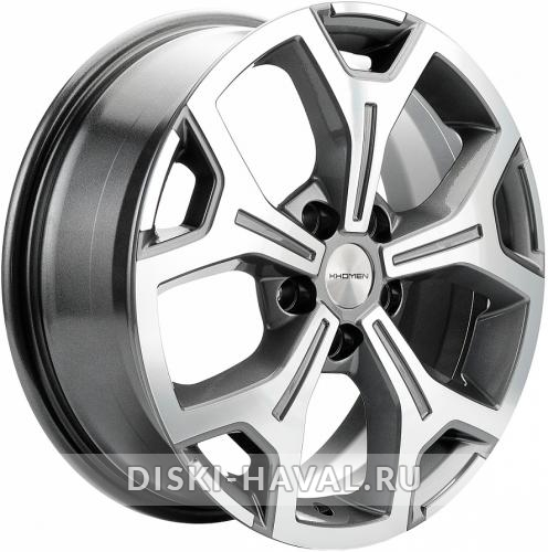 Диск Khomen Wheels KHW1710 серый с полировкой