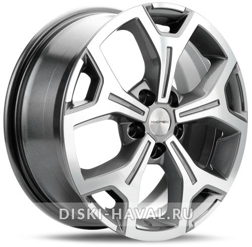 Диск Khomen Wheels KHW1710 серый с полировкой