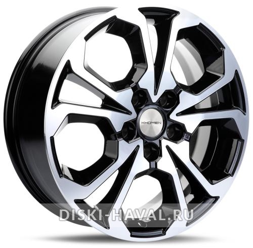 Диск Khomen Wheels KHW1711 черный с полировкой