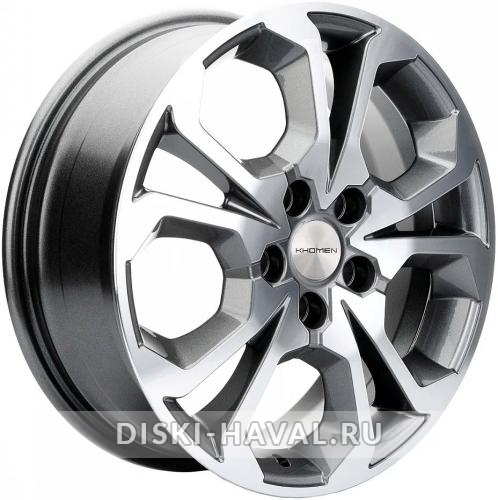 Диск Khomen Wheels KHW1711 серый с полировкой