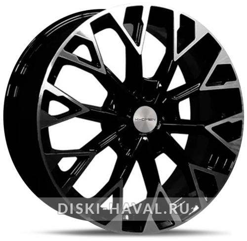 Диск Khomen Wheels KHW1718 черный с полировкой