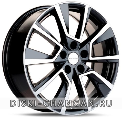 Диск Khomen Wheels KHW1802 черный с полировкой