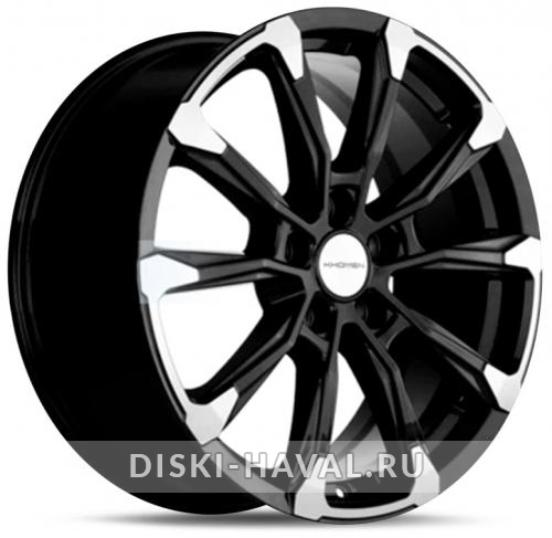 Диск Khomen Wheels KHW1808 черный с полировкой