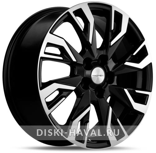 Диск Khomen Wheels KHW1809 черный с полировкой
