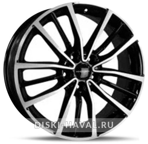 Диск Khomen Wheels KHW1812 черный с полировкой