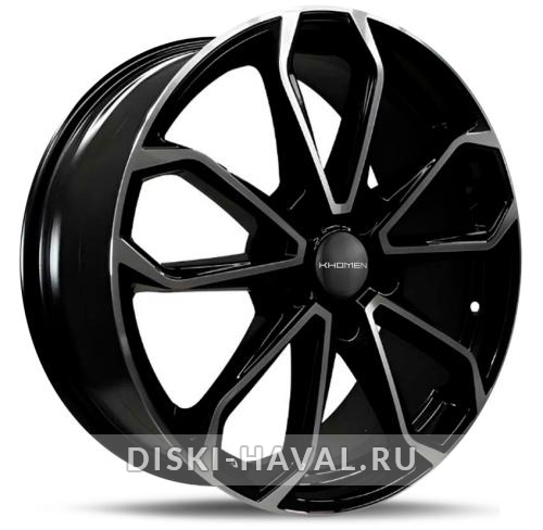 Диск Khomen Wheels KHW1816 черный с полировкой