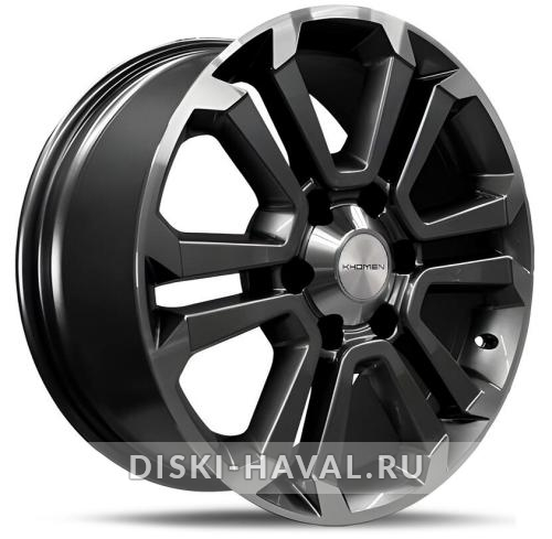 Диск Khomen Wheels KHW1817 серый с полировкой