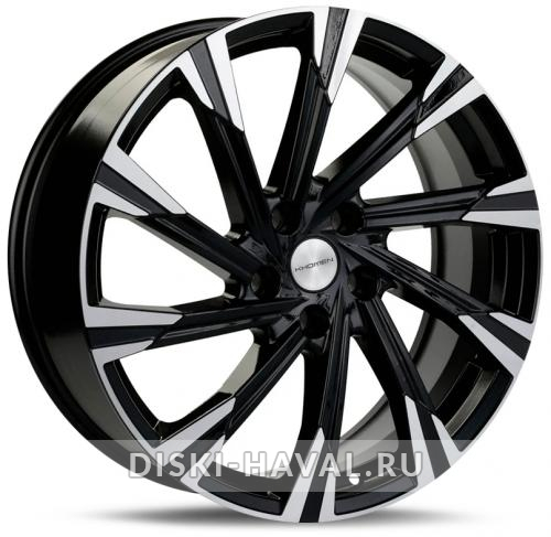 Диск Khomen Wheels KHW1901 черный с полировкой