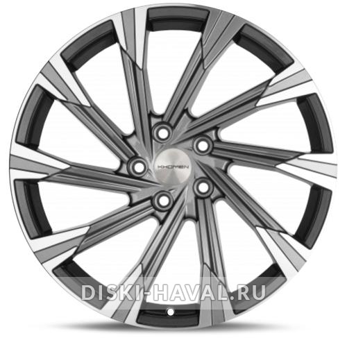 Диск Khomen Wheels KHW1901 серый с полировкой