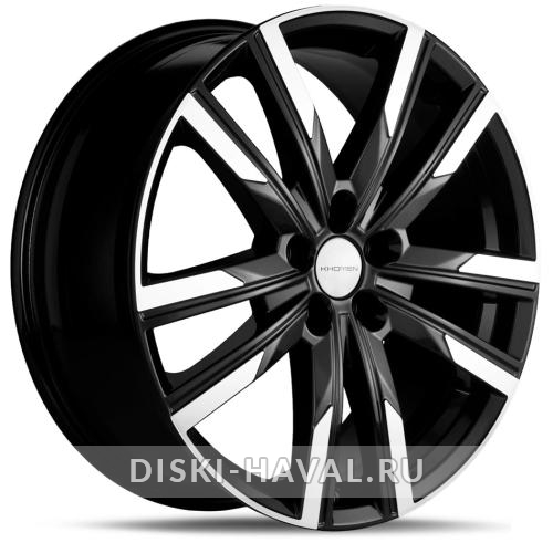 Диск Khomen Wheels KHW1905 черный с полировкой