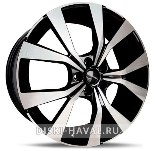 Диск Khomen Wheels KHW1906 черный с полировкой