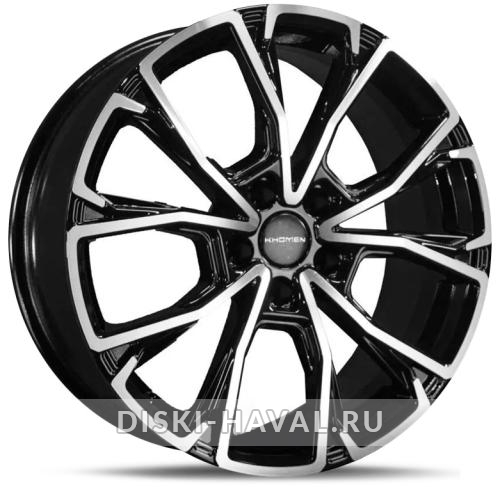 Диск Khomen Wheels KHW1907 черный с полировкой