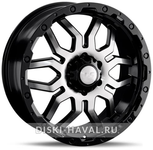 Диск LS Wheels 1285 черный с полировкой