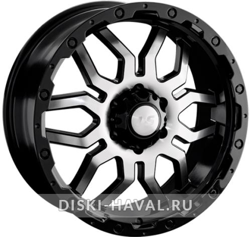 Диск LS Wheels 1285 черный с полировкой