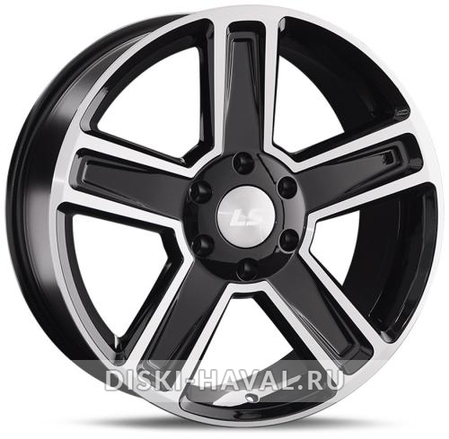 Диск LS Wheels 1296 черный с полировкой