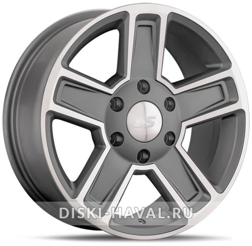 Диск LS Wheels 1296 серый с полировкой