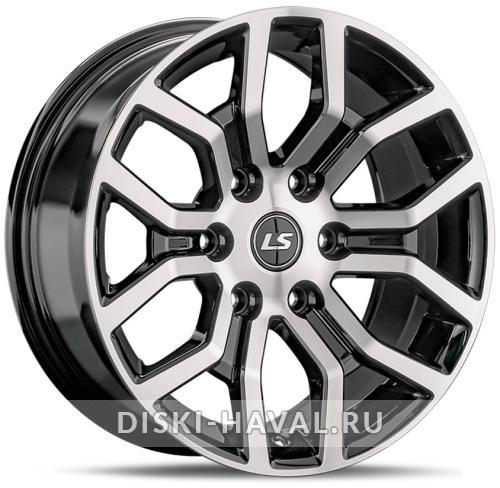 Диск LS Wheels 1367 черный с полировкой