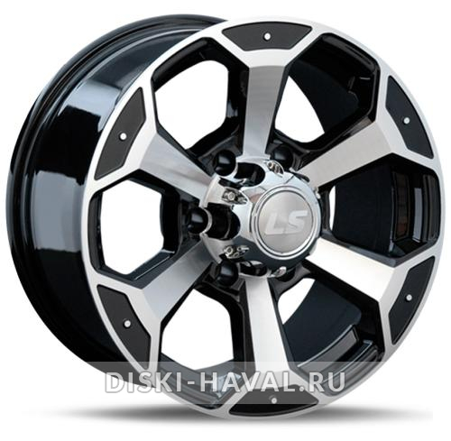 Диск LS Wheels 187 черный с полировкой