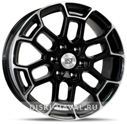 Диск RST R072 черный с полировкой