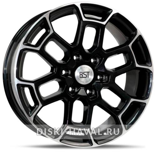 Диск RST R072 черный с полировкой